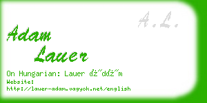 adam lauer business card